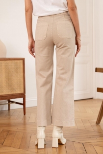 Pantalon à pont Victorine Beige